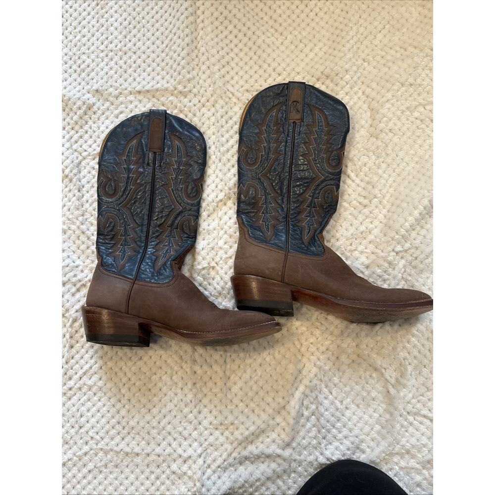Rod Patrick Boots - Size 8.5 D -Blue And Brown- WO 3417